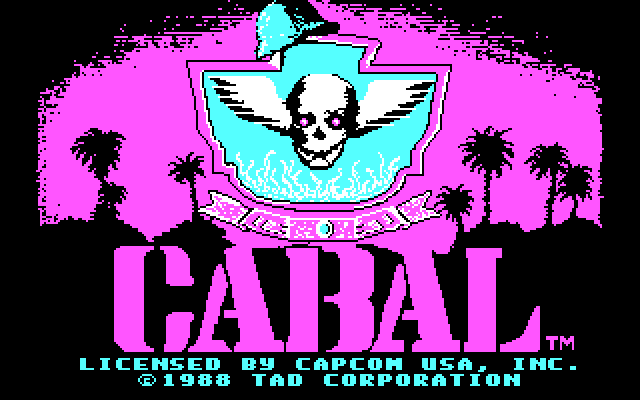 Cabal IBM PC/Compatibles Screenshot: Title screen.