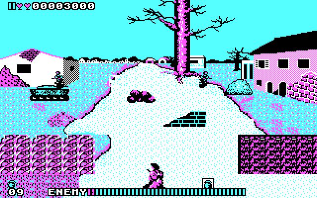 Cabal IBM PC/Compatibles Screenshot: Shoot the tanks before they shoot you!
