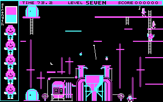 California Raisins, The IBM PC/Compatibles Screenshot: Our raisin almost reached a key.