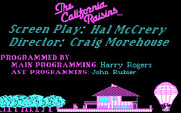 California Raisins, The for IBM PC/Compatibles - Credits.