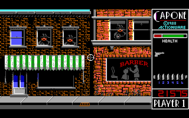 Capone IBM PC/Compatibles Screenshot: Looks like another dangerous neighborhood.