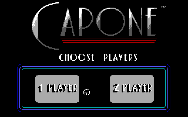 Capone IBM PC/Compatibles Screenshot: One or two players.
