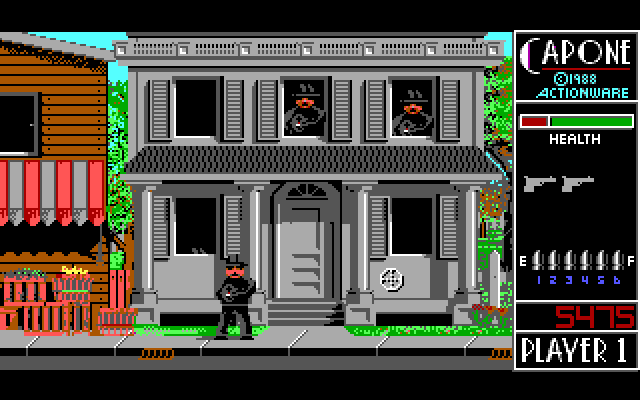 Capone IBM PC/Compatibles Screenshot: Watch out for these suspect characters.