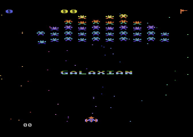 Galaxian Atari 5200 Screenshot: Title screen.