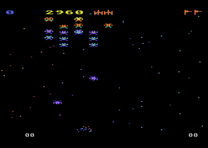 Galaxian Atari 5200 Screenshot: I've been hit!