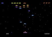 Galaxian for Atari 5200 - Only a few Galaxians left until the next wave...