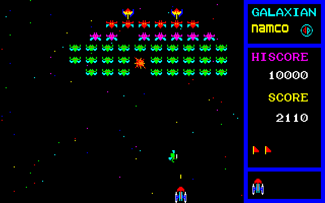 Galaxian PC-8800 Series Screenshot: On to round 2!