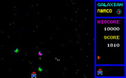 Galaxian for PC-8800 Series - Only a handfull of opponents left...