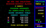 Galaxian for PC-8800 Series - Your mission: destroy the aliens!