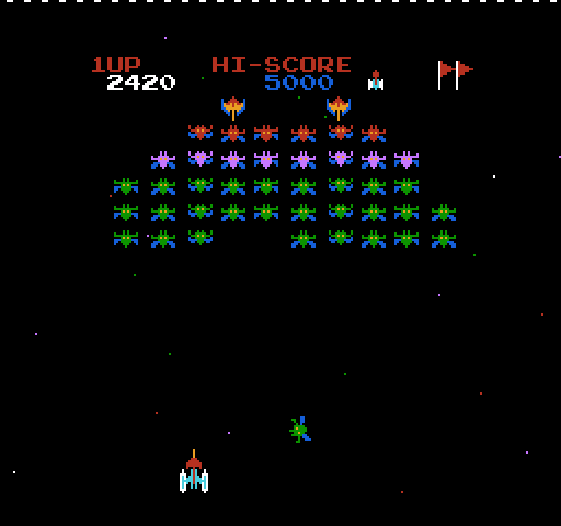 Galaxian NES / Famicom Screenshot: On to the next round...
