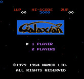 Galaxian for NES / Famicom - Title screen.