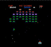 Galaxian for NES / Famicom - The Galaxian fleet moves back and forth on the screen...