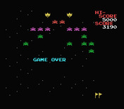 Galaxian for MSX - Game over.