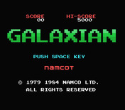 Galaxian for MSX - Title screen.