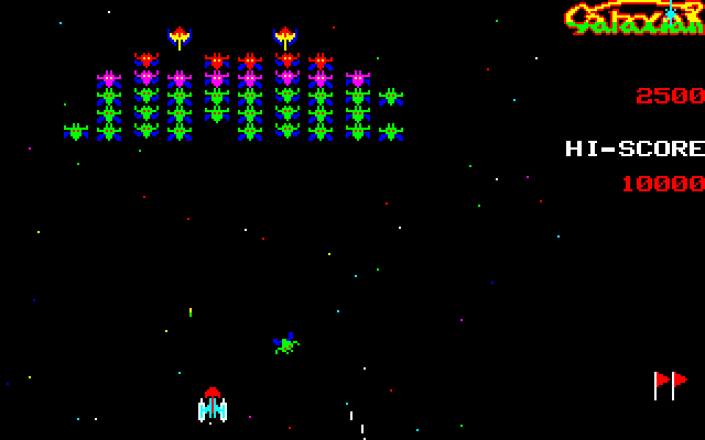 Galaxian Sharp X1 Screenshot: On to round 2...