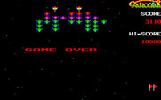 Galaxian for Sharp X1 - Game over.