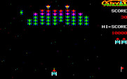 Galaxian for Sharp X1 - Game start.
