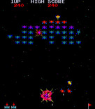 Galaxian for Arcade - Crash! I've been hit...