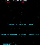 Galaxian for Arcade - Push start to begin.