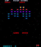 Galaxian for Arcade - Game over.