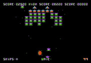 Galaxian for Apple II - Crash! I've been hit...