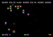 Galaxian for Apple II - Only a few Galaxians left on this wave...