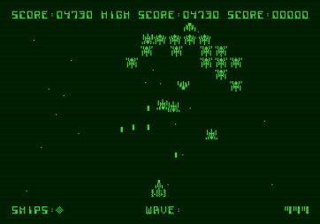 Galaxian for Apple II - Careful, incoming Galaxians!