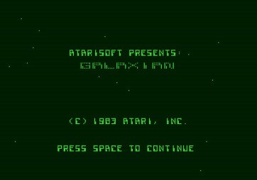 Galaxian for Apple II - Title screen.