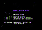 Galaxian for Apple II - Game options.