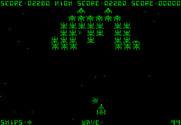 Galaxian for Apple II - Gameplay; shooting at galaxians...