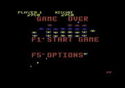 Galaxian for Commodore 64 - Game over.