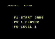 Galaxian for Commodore 64 - Game options.