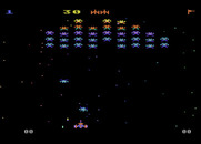Galaxian for Atari 8-bit - Game start.