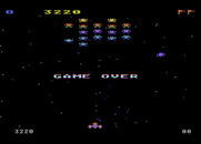 Galaxian for Atari 8-bit - Game over.