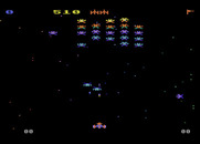 Galaxian for Atari 8-bit - Avoid the dive bombing Galaxians...