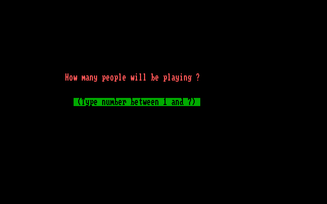 Computer Trivia IBM PC/Compatibles Screenshot: How many people are playing?