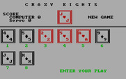 Crazy Eights for IBM PC/Compatibles - Starting a new game.