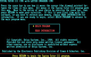 Typing Tutor III for IBM PC/Compatibles - Title screen.