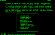 Typing Tutor III for IBM PC/Compatibles - The main menu.