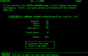 Typing Tutor III for IBM PC/Compatibles - Letter Invaders summary.