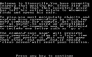 Stoneville Manor for IBM PC/Compatibles - How to play the game.