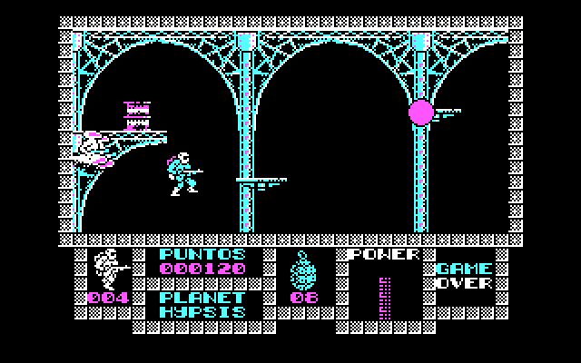 Game Over IBM PC/Compatibles Screenshot: Oops, I fell off the platform...