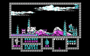 Game Over for IBM PC/Compatibles - Jump on platforms to get past pits.