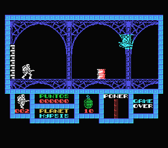 Game Over MSX Screenshot: Game start.