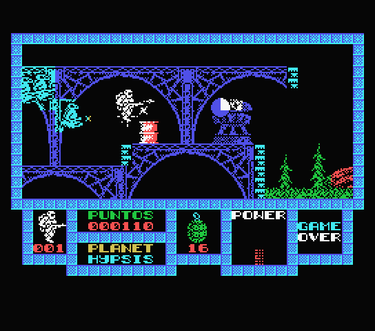 Game Over MSX Screenshot: Fighting my way past some more opponents...