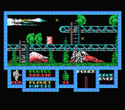 Game Over for MSX - You can climb up the ladder, or continue on the ground here.