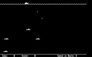 Sub Chase for IBM PC/Compatibles - Gameplay; attempting to destroy the subs.