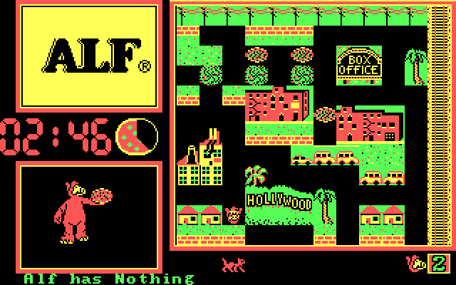 ALF: The First Adventure IBM PC/Compatibles Screenshot: There are four different screens to the maze you'll need to navigate.