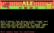 ALF: The First Adventure for IBM PC/Compatibles - Game introduction.