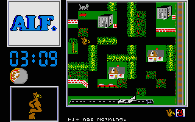 ALF: The First Adventure Atari ST Screenshot: The cats are quick! Can you catch them?
